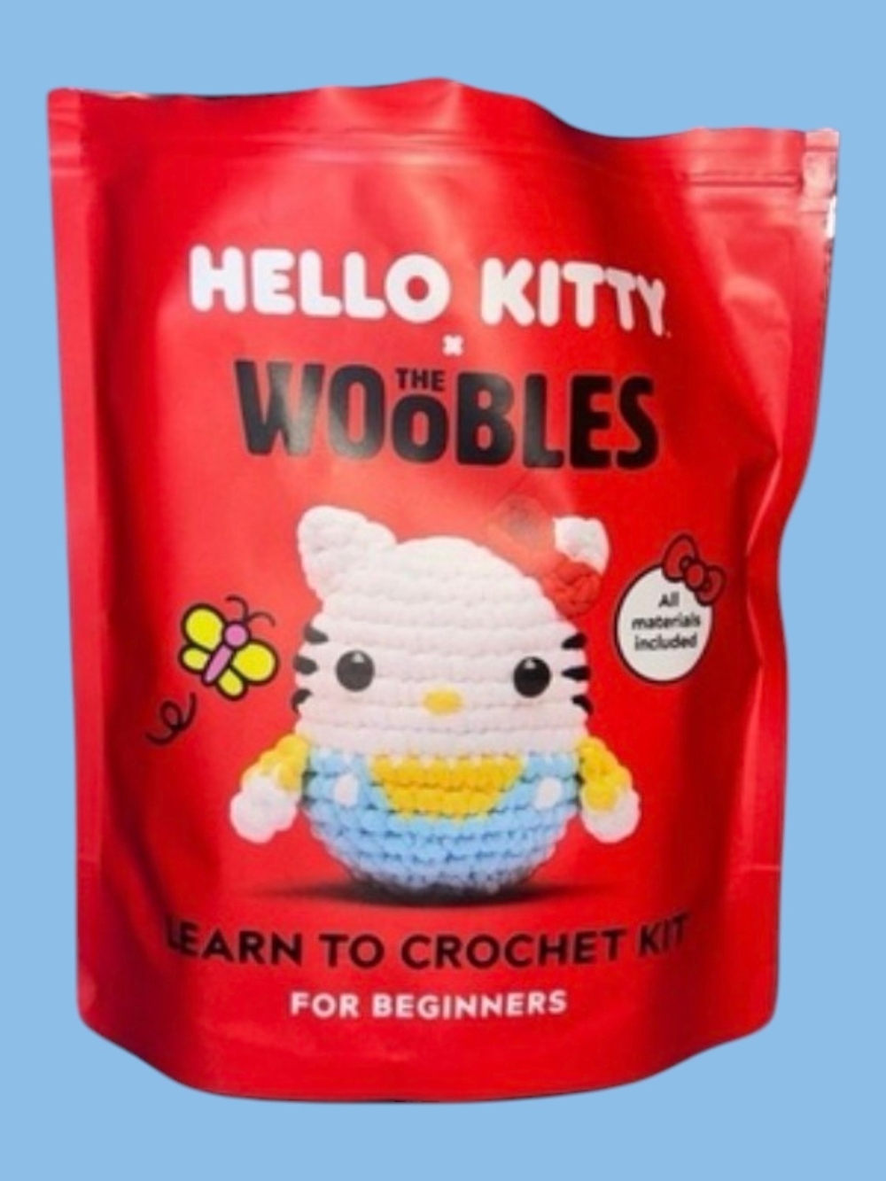 Hello Kitty the Woobles Red Crochet Kit - Beginner Learn to Crochet